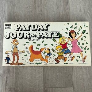 ⭐️3 for 15$⭐️ Vintage Payday Board Game, Parker Brothers 1984. English/French